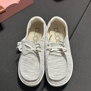 Hey Dude Light Gray Woven Shoes